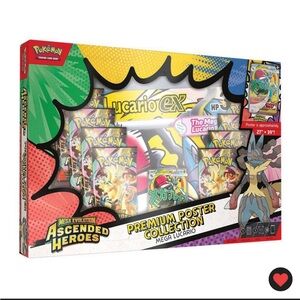 Pokémon Premium Poster Collection Mega Lucario - Yellow/Blue